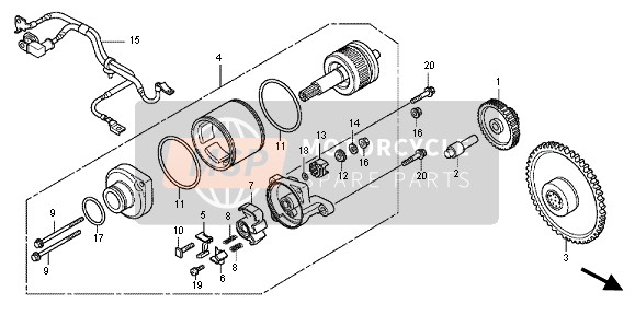 Honda SH125R 2012 Comenzando Motor para un 2012 Honda SH125R